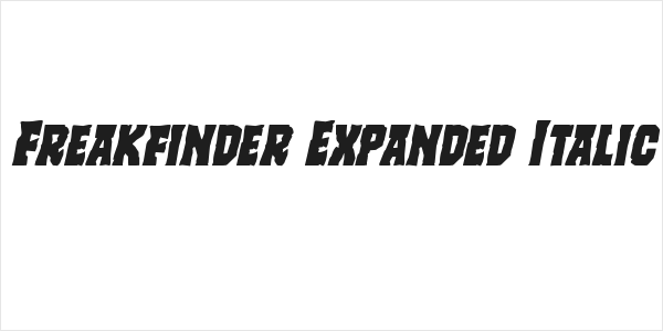 Freakfinder Expanded Italic Logo