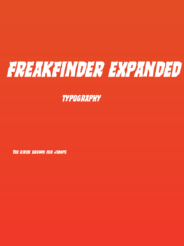 Freakfinder Expanded Italic Poster
