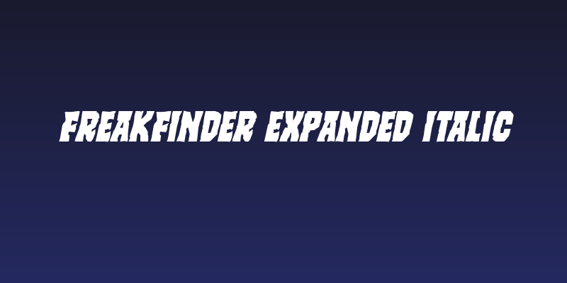 Freakfinder Expanded Italic Social Header