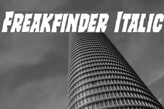Freakfinder Italic Font examples