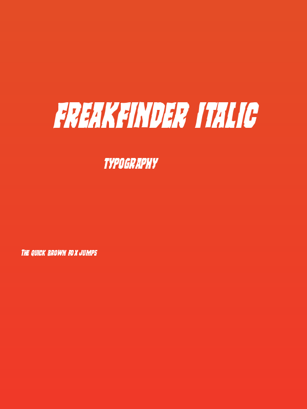 Freakfinder Italic Poster