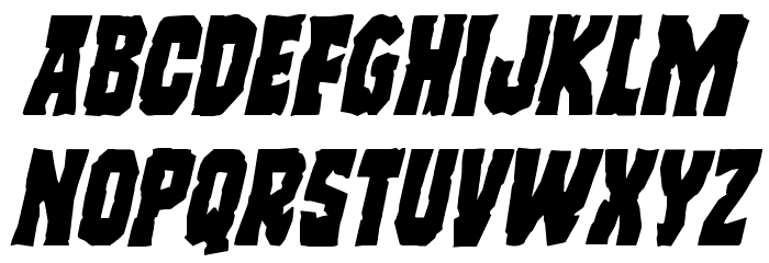 Freakfinder Italic Font LOWERCASE