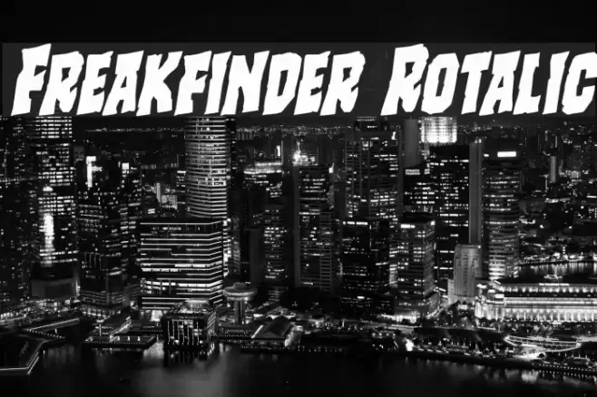 Freakfinder Rotalic Font examples