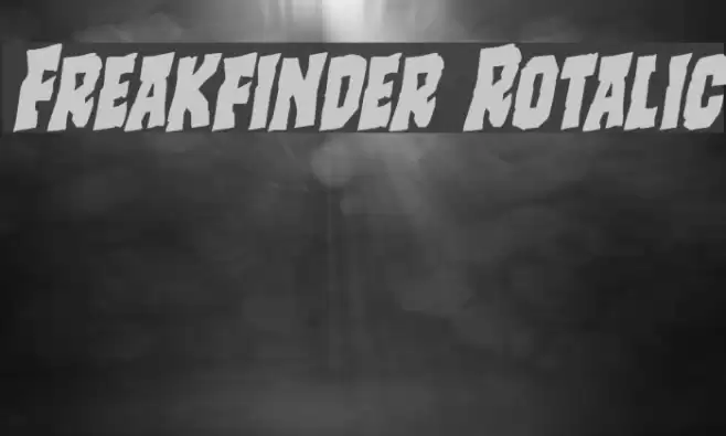 Freakfinder Rotalic Font examples