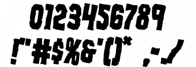 Freakfinder Rotated 2 Font OTHER CHARS