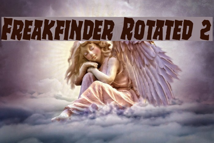 Freakfinder Rotated 2 Font examples