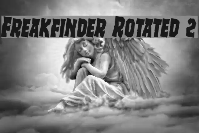 Freakfinder Rotated 2 Font examples