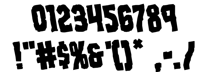Freakfinder Rotated Font OTHER CHARS
