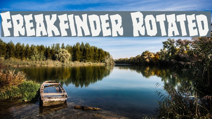 Freakfinder Rotated Font examples