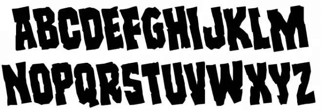 Freakfinder Rotated Font LOWERCASE