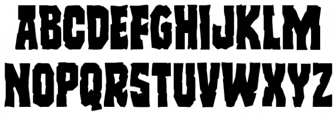 Freakfinder Staggered Font UPPERCASE