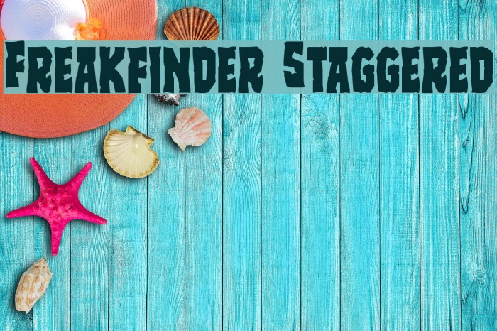 Freakfinder Staggered Font examples