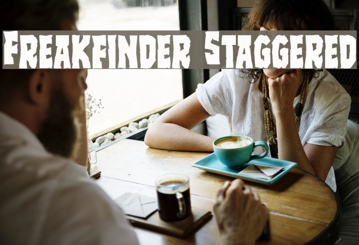 Freakfinder Staggered Font examples