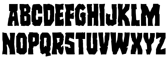 Freakfinder Staggered Font LOWERCASE