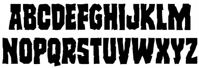 Freakfinder Schriftart Kleinbuchstaben