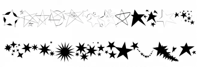 Freaking Stars Caratteri MAIUSCOLE