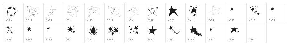 Freaking Stars Character Map