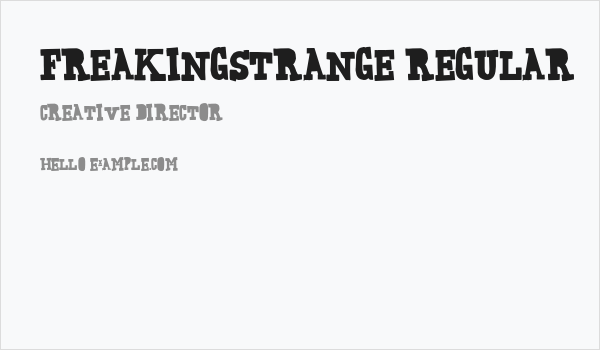 FreakingStrange-Regular Business Card