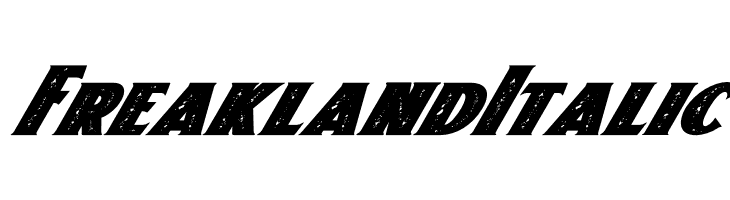 Freakland Italic  les polices de caractères gratuit tlcharger