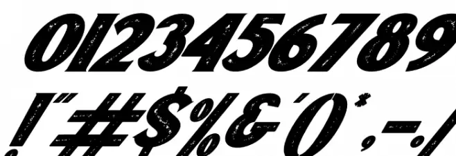 Freakland Italic Font OTHER CHARS