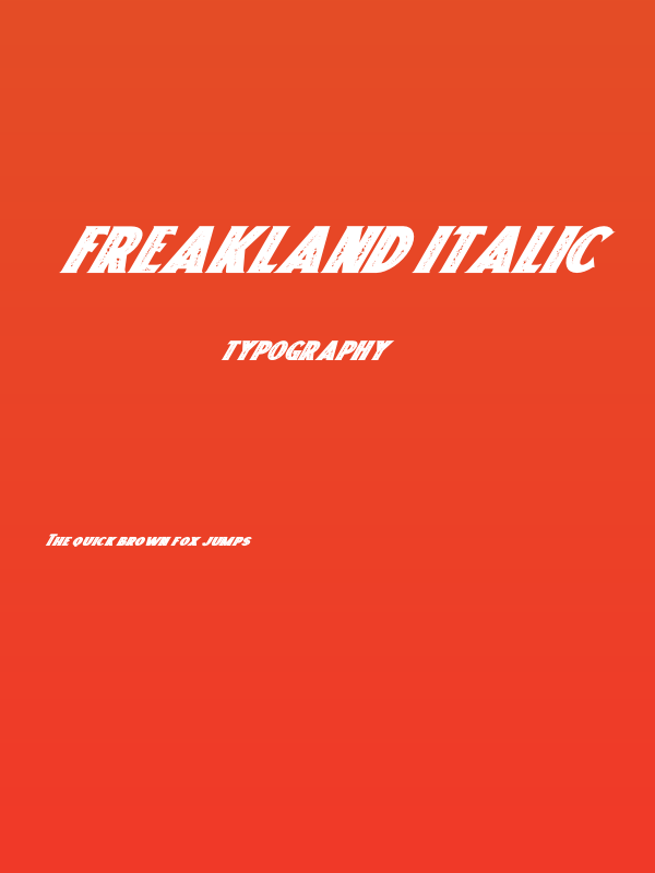 Freakland Italic Poster