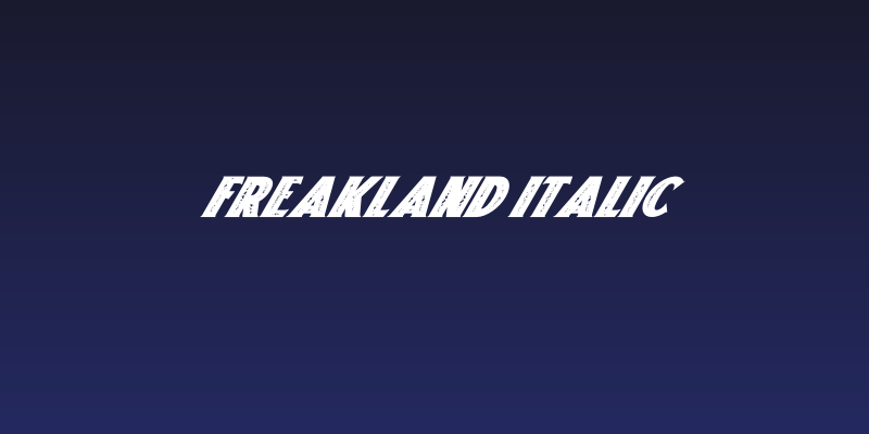 Freakland Italic Social Header