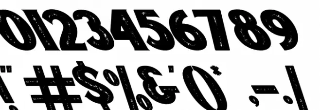 Freakland Oblique Font OTHER CHARS