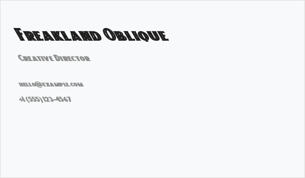 Freakland Oblique Business Card