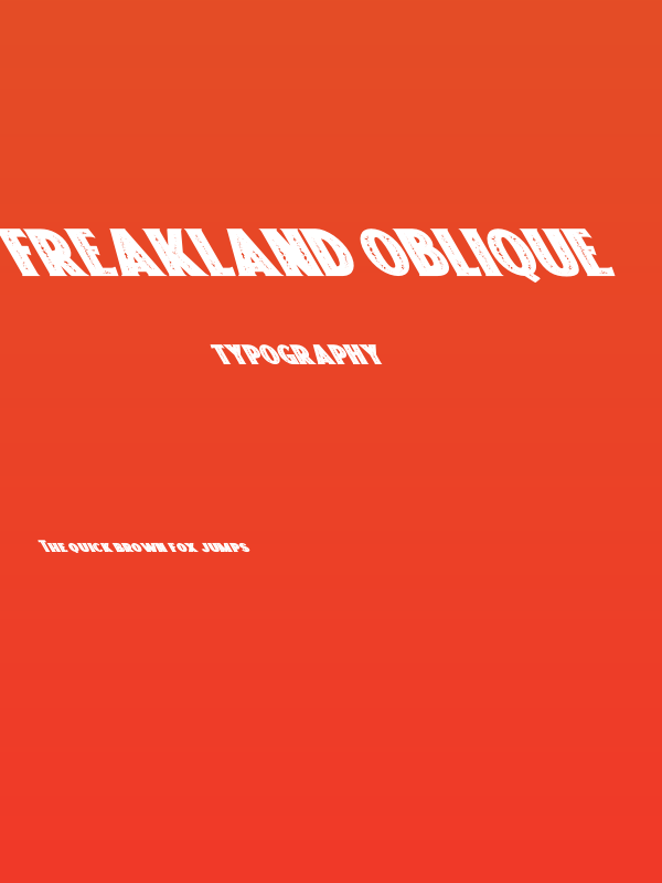 Freakland Oblique Poster