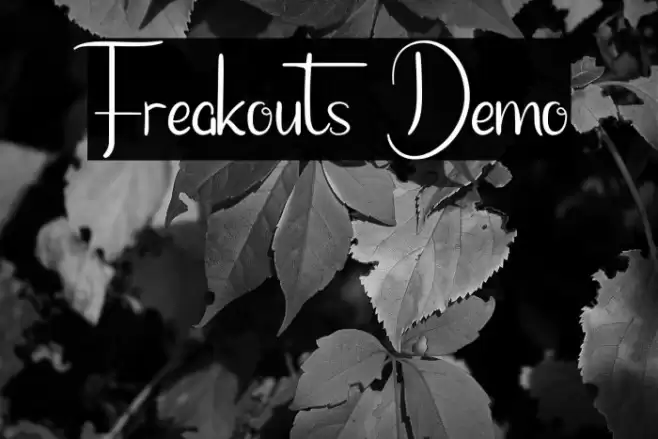 Freakouts Demo Font examples