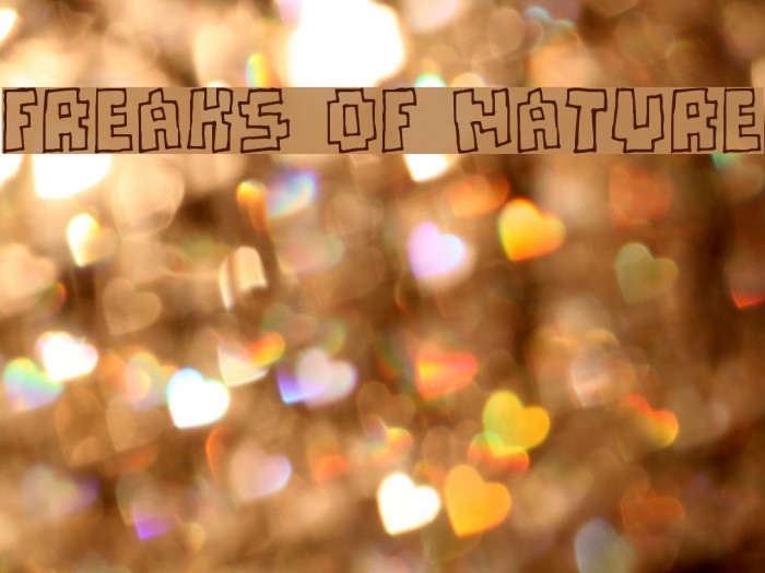 Freaks of Nature Font examples