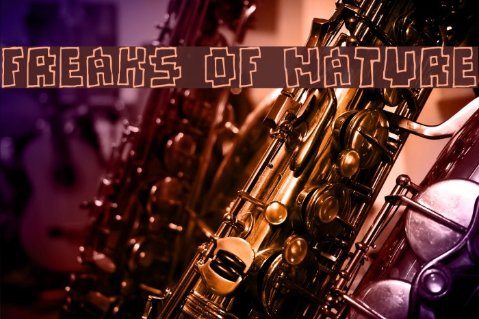 Freaks of Nature Font examples