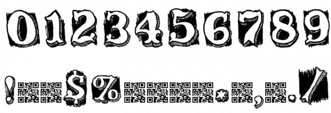 Freaks Font Alte caractere