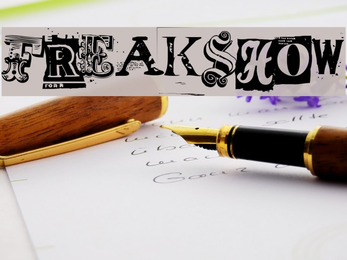 Freakshow Font examples