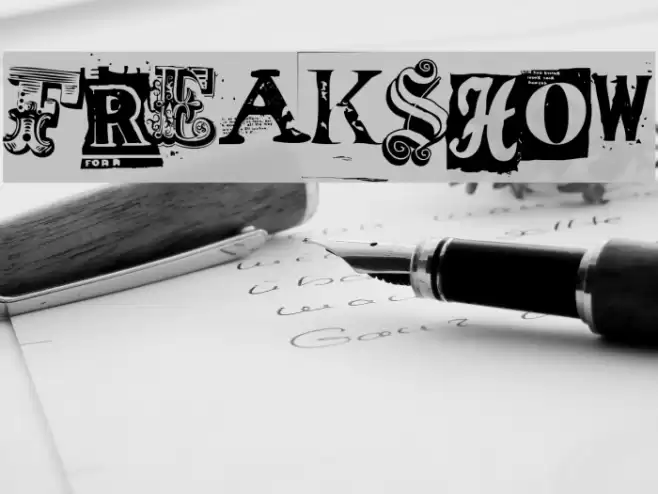 Freakshow Font examples