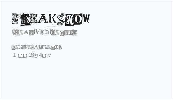 Freakshow Business Card