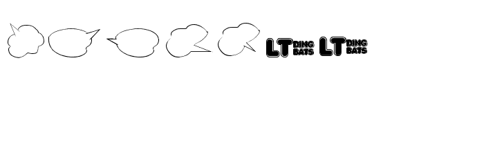 Freaky Comment Balloons LT Font LOWERCASE