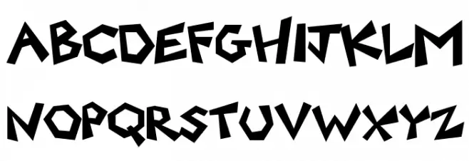 Freaky Paper Cutouts Schriftart Groß