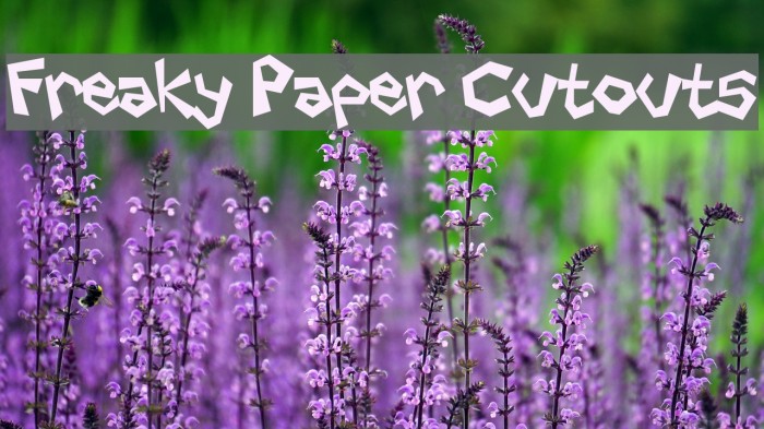 Freaky Paper Cutouts Font examples