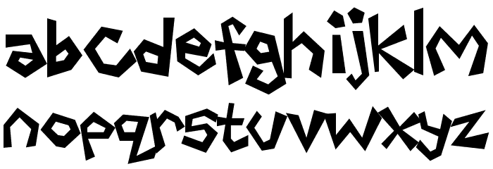 Freaky Paper Cutouts Font LOWERCASE