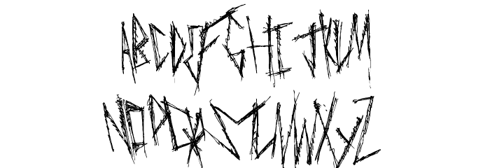 FreakyManor Font LOWERCASE