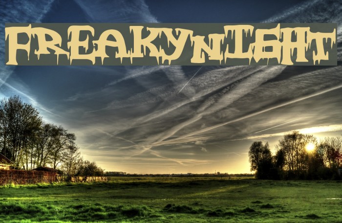 FreakyNight Font examples