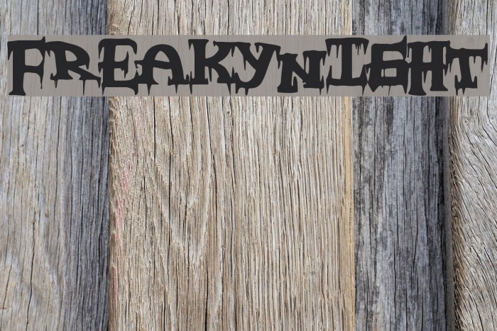 FreakyNight Font examples