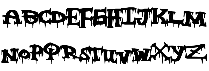 FreakyNight Font LOWERCASE
