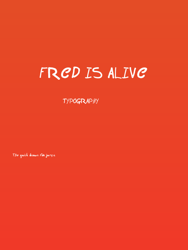 Fred is Alive Poster
