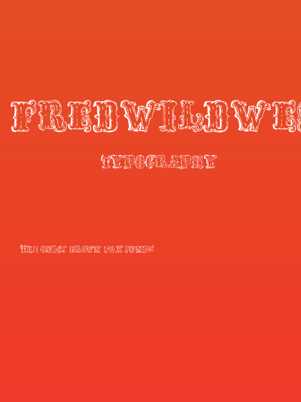 FredWildWest-Regular Poster