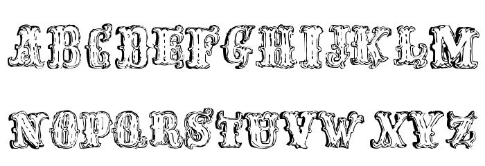 FredWildWest-Regular Font LOWERCASE
