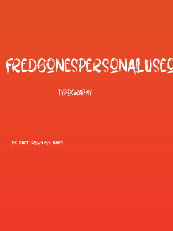 FredbonesPersonaluseOnly-Regula Poster