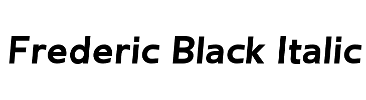 Frederic Black Italic Font