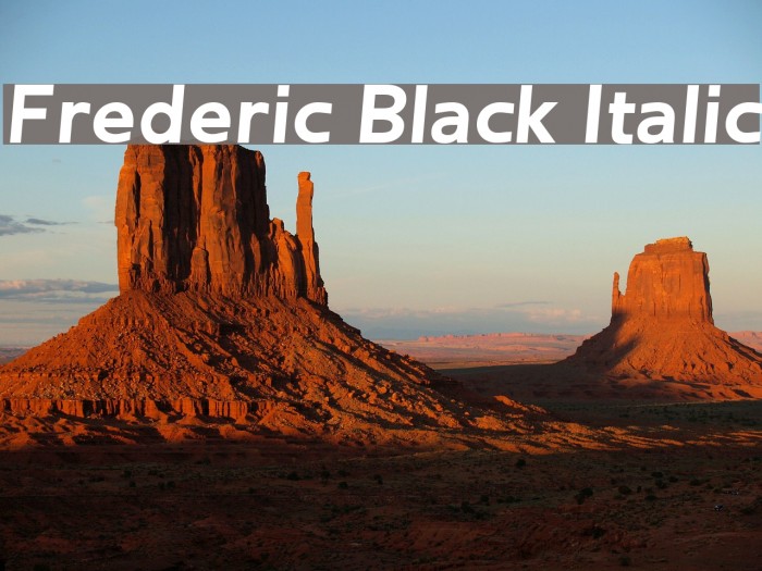 Frederic Black Italic Font examples